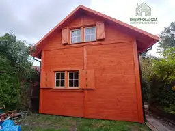 Domek drewniany Janusz 7m x 5m + taras 4,5m x 2m - zdjęcie 20