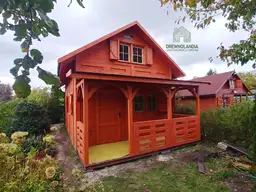Domek drewniany Janusz 7m x 5m + taras 4,5m x 2m - zdjęcie 19