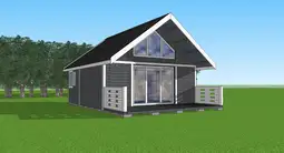 Nowoczesny drewniany domek z antresolą Adam IV 5,9m x 5,9m  - zdjęcie 49