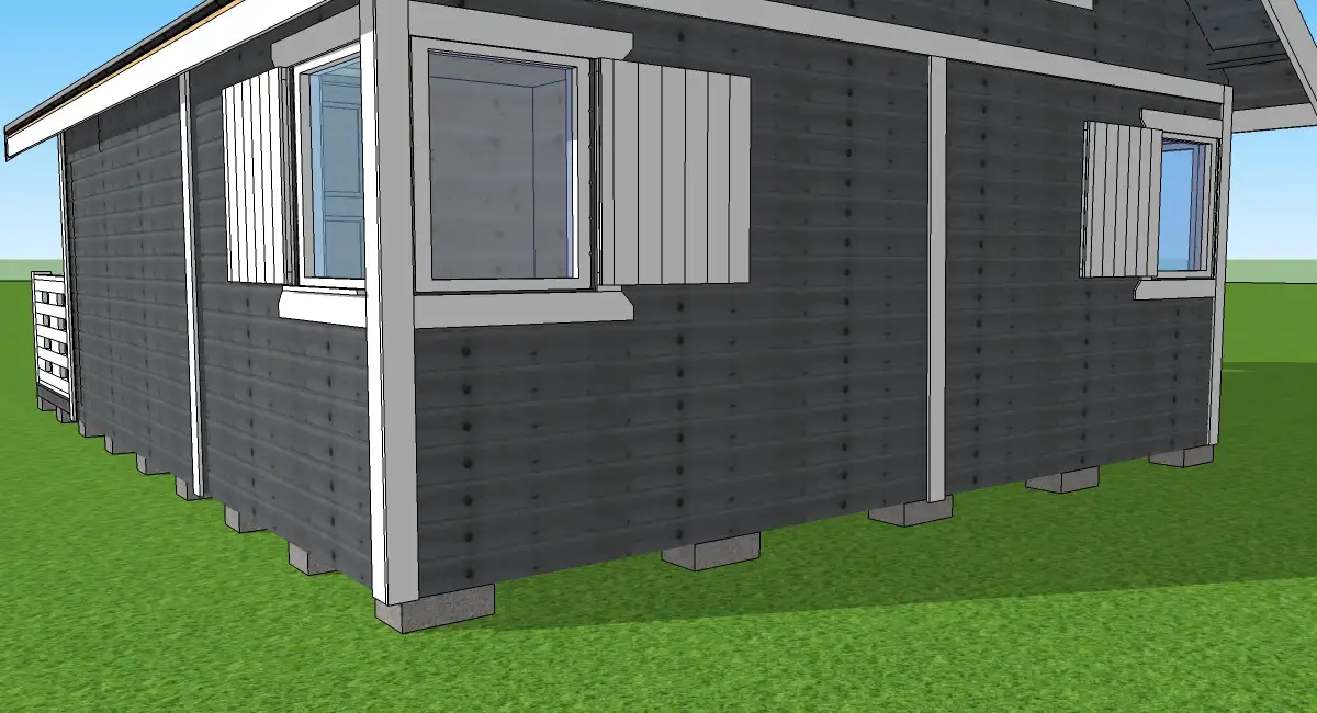 Nowoczesny drewniany domek z antresolą Adam IV 5,9m x 5,9m 