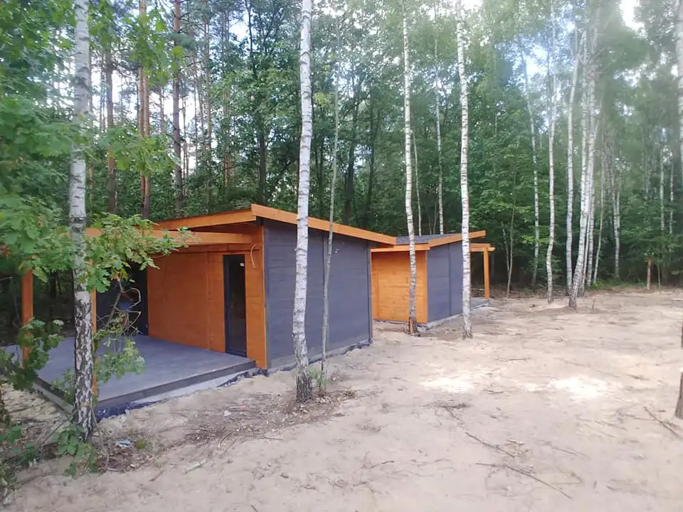 Domek parterowy Marek z oknami PCV - 3,5m x 10m z werandą 3m x 5m