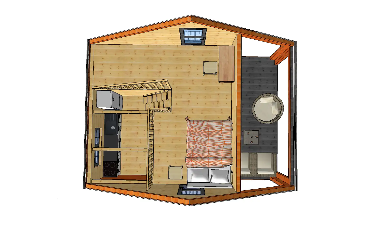 Michał 7m x 5m z antresolą