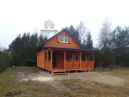 Domek drewniany Janusz 7m x 5m + taras 4,5m x 2m - zdjęcie 7