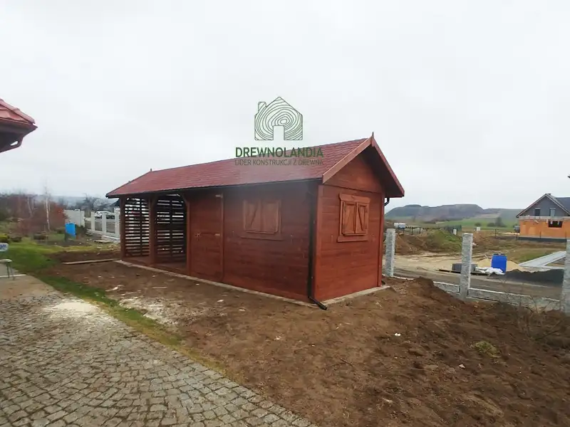 Wiata Wiktoria - 6x2m, drewutnia 