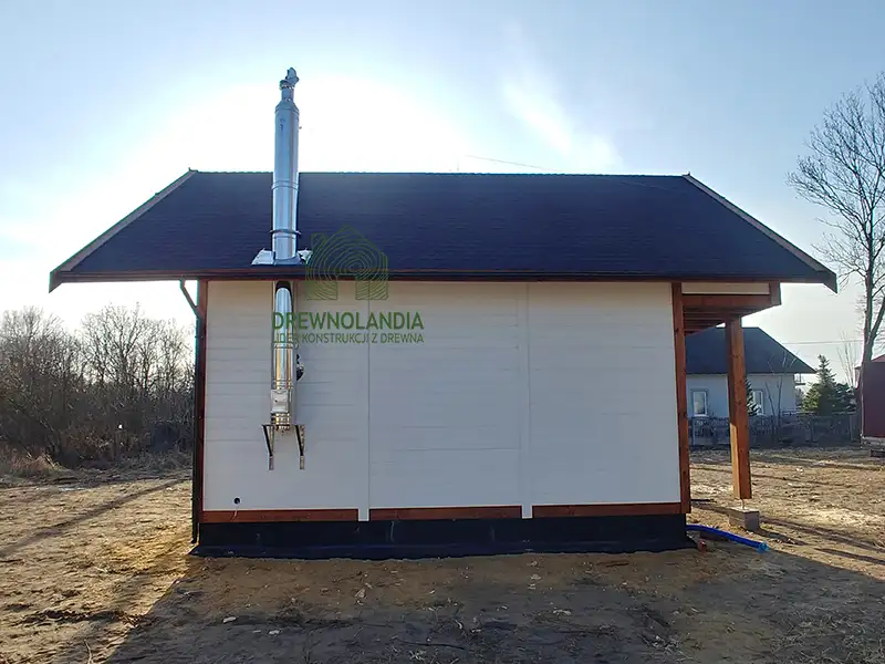 Nowoczesny drewniany domek z antresolą Adam IV 5,9m x 5,9m 