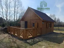 Domek z drewna Maciek II 5x5 + tars 5x3m   - zdjęcie 12