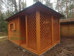 Domek narzędziowy z drewna Kacper - 4,5x3m z drewutnią  - zdjęcie 28