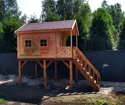 Domek dla dzieci Bolek - 2,8m x 2m z małym placem zabaw - zdjęcie 30