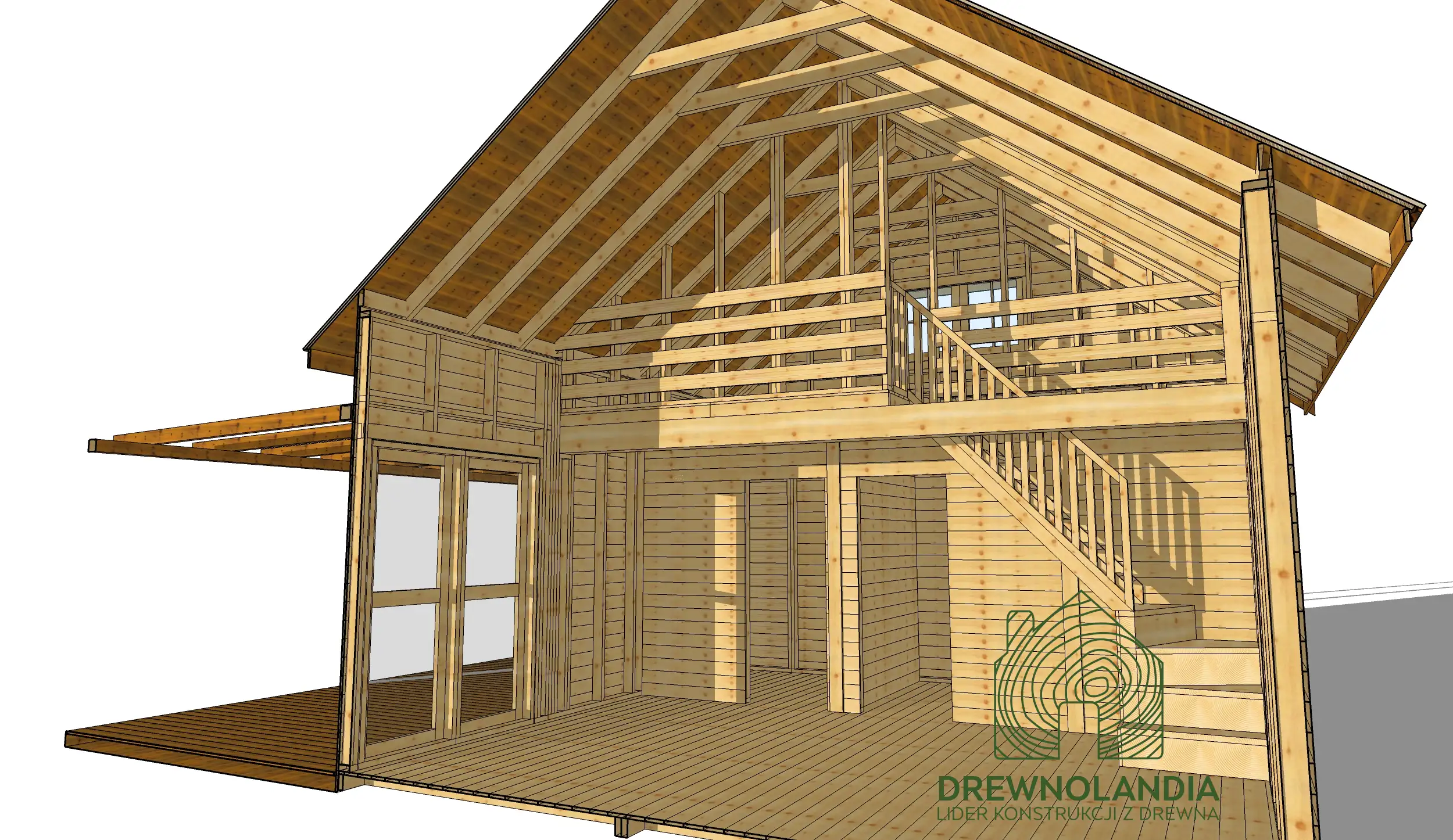 Domek bez pozwolenia Julianek 6x5,5m z tarasem