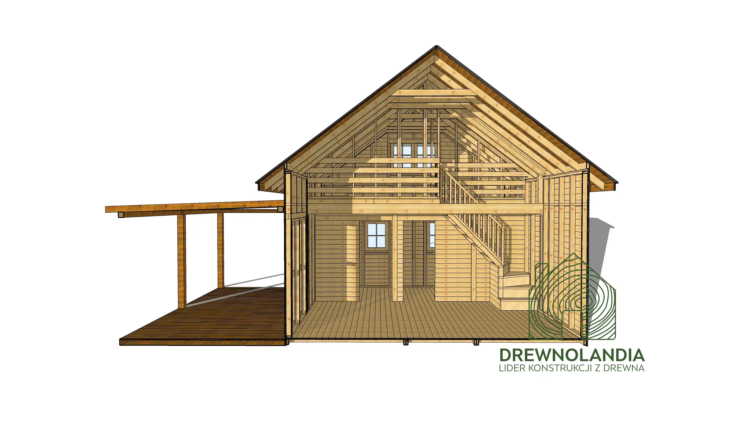 Domek bez pozwolenia Julianek 6x5,5m z tarasem