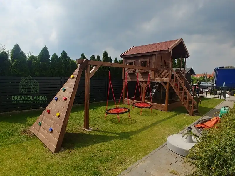 Domek ogrodowy Dla Dzieci Lolek - 2,8x2m z huśtawką 