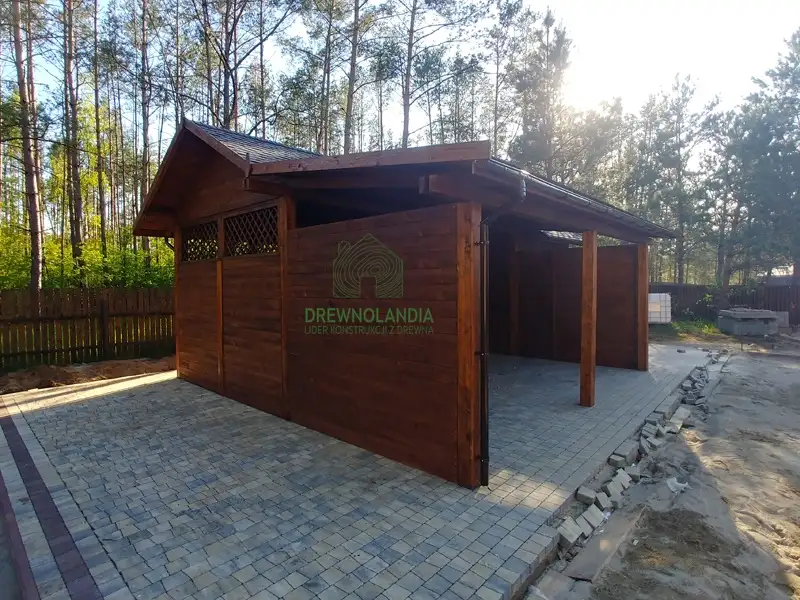 Wiata samochodowa Oliwia Bis - 9x3,5m + zadaszenie przednie - 6x1,5m – Wielofunkcyjna przestrzeń dla dwóch aut