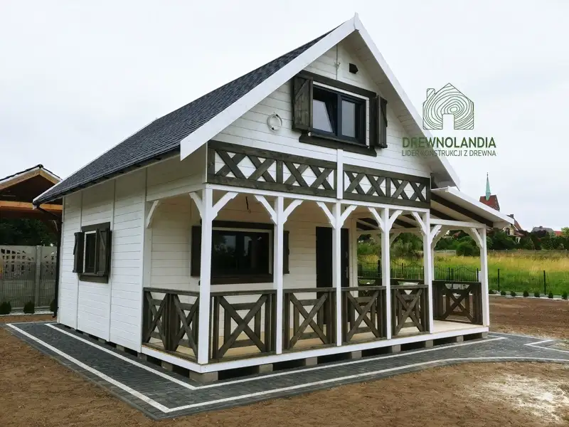 Domek Olaf 7x5m z tarasem bocznym 7x2m