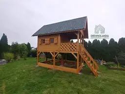 Duży Drewniany Domek Dla Dzieci Kitty IV - 4x2,5m z antresolą - zdjęcie 17