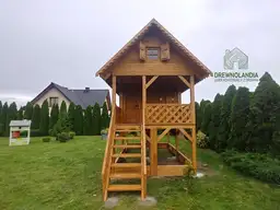 Duży Drewniany Domek Dla Dzieci Kitty IV - 4x2,5m z antresolą - zdjęcie 19