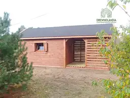 Drewniany domek na narzędzia z drewutnią Kuba 7x2m  - zdjęcie 18