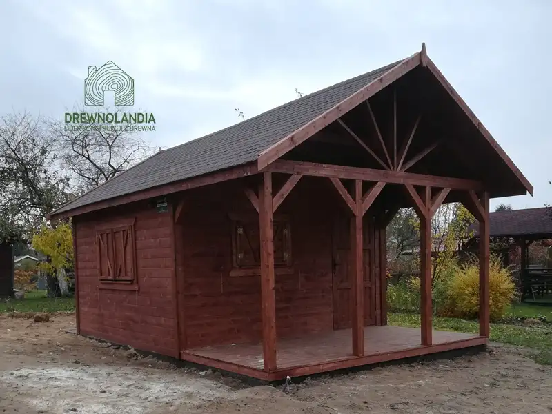 Drewniany domek Ogrodowy Olek 7,7x4,5m