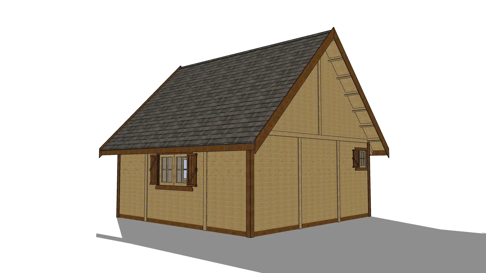 Wiktor V z oknami PCV - 5,9x5,9m