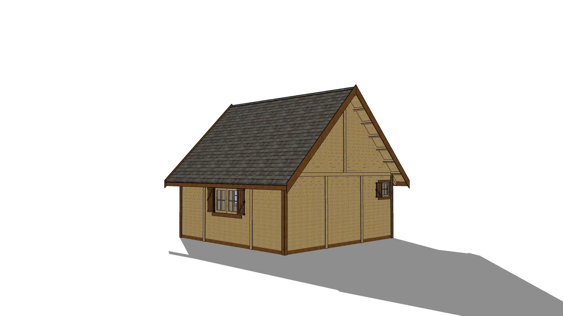 Wiktor V z oknami PCV - 5,9x5,9m