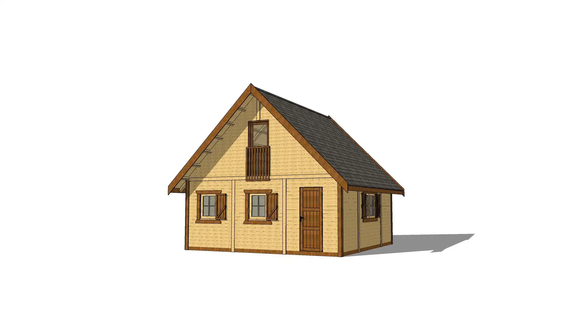 Wiktor V z oknami PCV - 5,9x5,9m