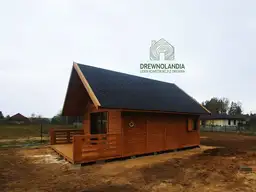 Nowoczesny drewniany domek z antresolą Adam IV 5,9m x 5,9m  - zdjęcie 12