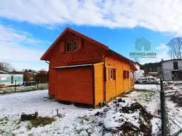 Domek drewniany Janusz 7m x 5m + taras 4,5m x 2m - zdjęcie 16