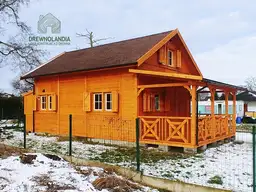 Domek drewniany Janusz 7m x 5m + taras 4,5m x 2m - zdjęcie 17