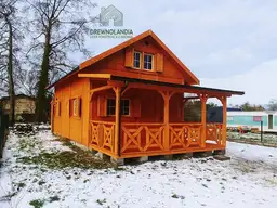 Domek drewniany Janusz 7m x 5m + taras 4,5m x 2m - zdjęcie 18