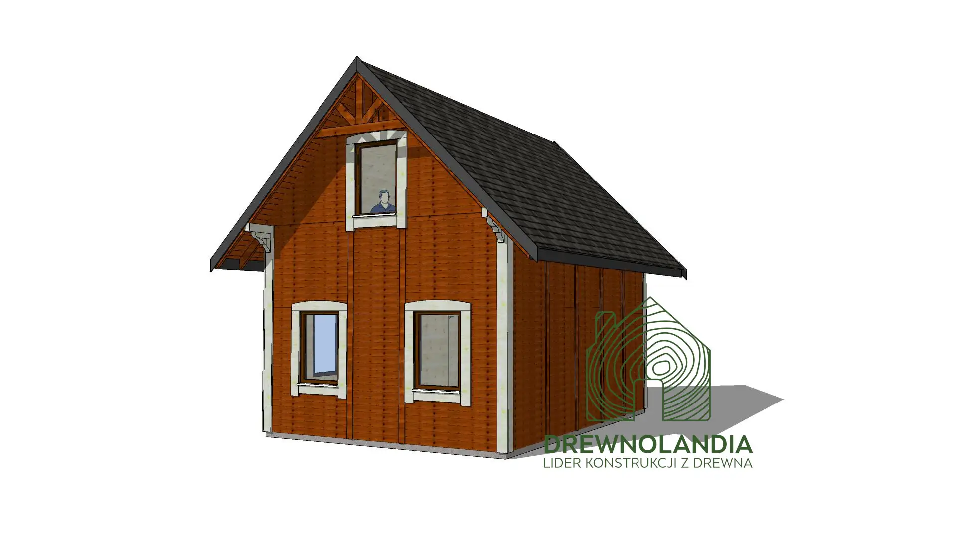 Domek drewniany na działkę Albert I 7mx5m 