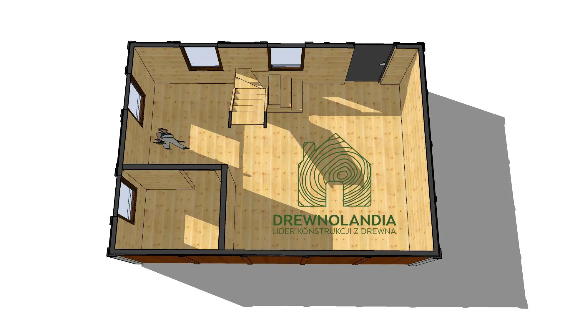 Domek drewniany na działkę Albert I 7mx5m 