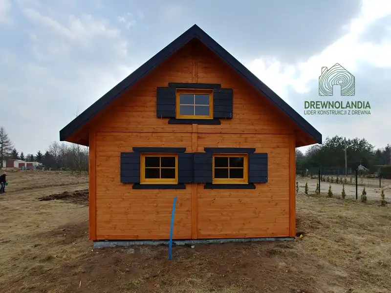 Drewniany domek Ogrodowy Olek 7,7x4,5m