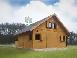 Nowoczesny drewniany domek z antresolą Adam IV 5,9m x 5,9m  - zdjęcie 5