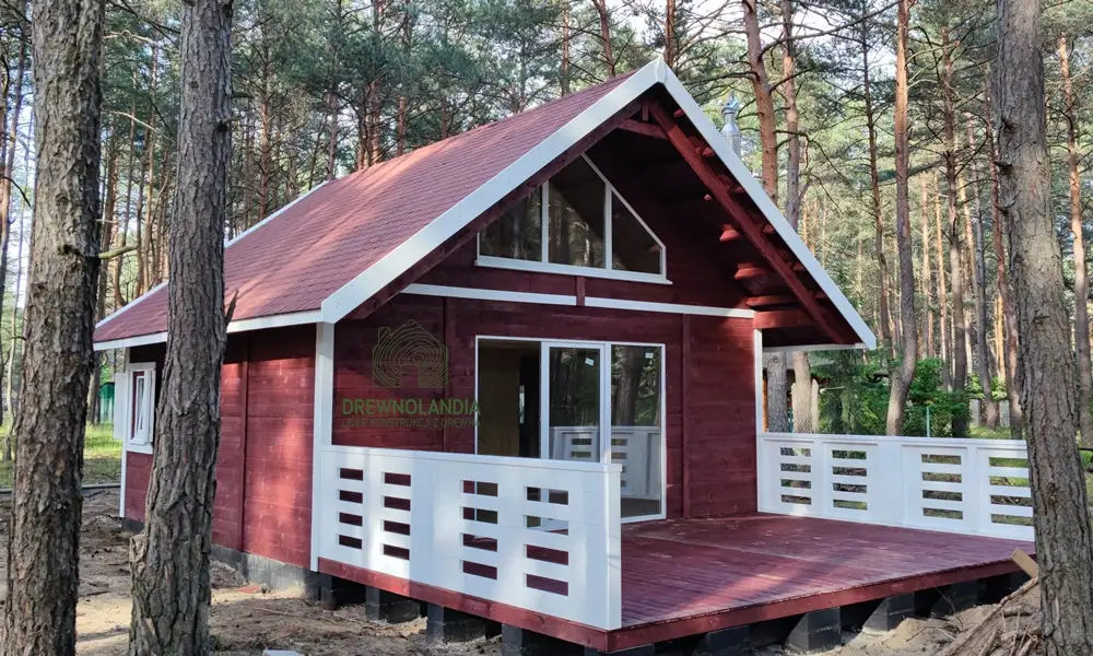 Nowoczesny drewniany domek z antresolą Adam IV 5,9m x 5,9m 