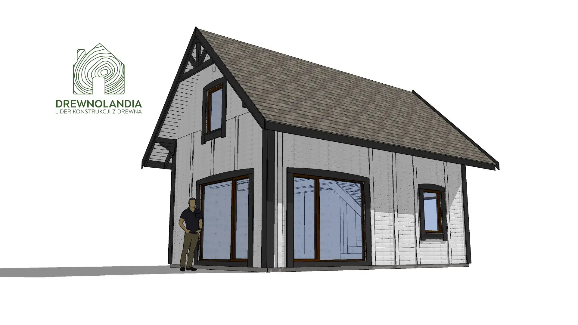 Domek drewniany na działkę Albert IV 8mx5m