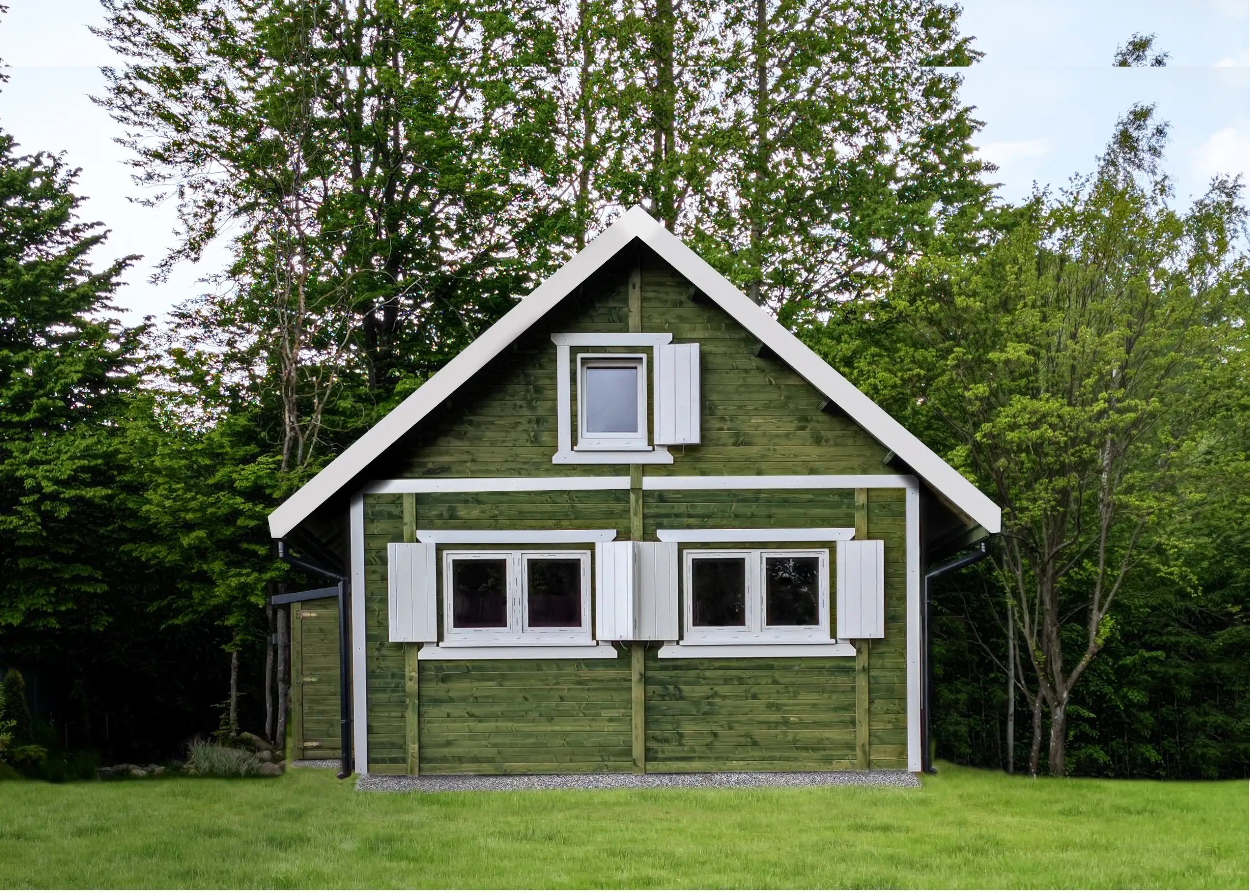 Drewniany domek rekreacyjny całoroczny CRA8 - 35 m²