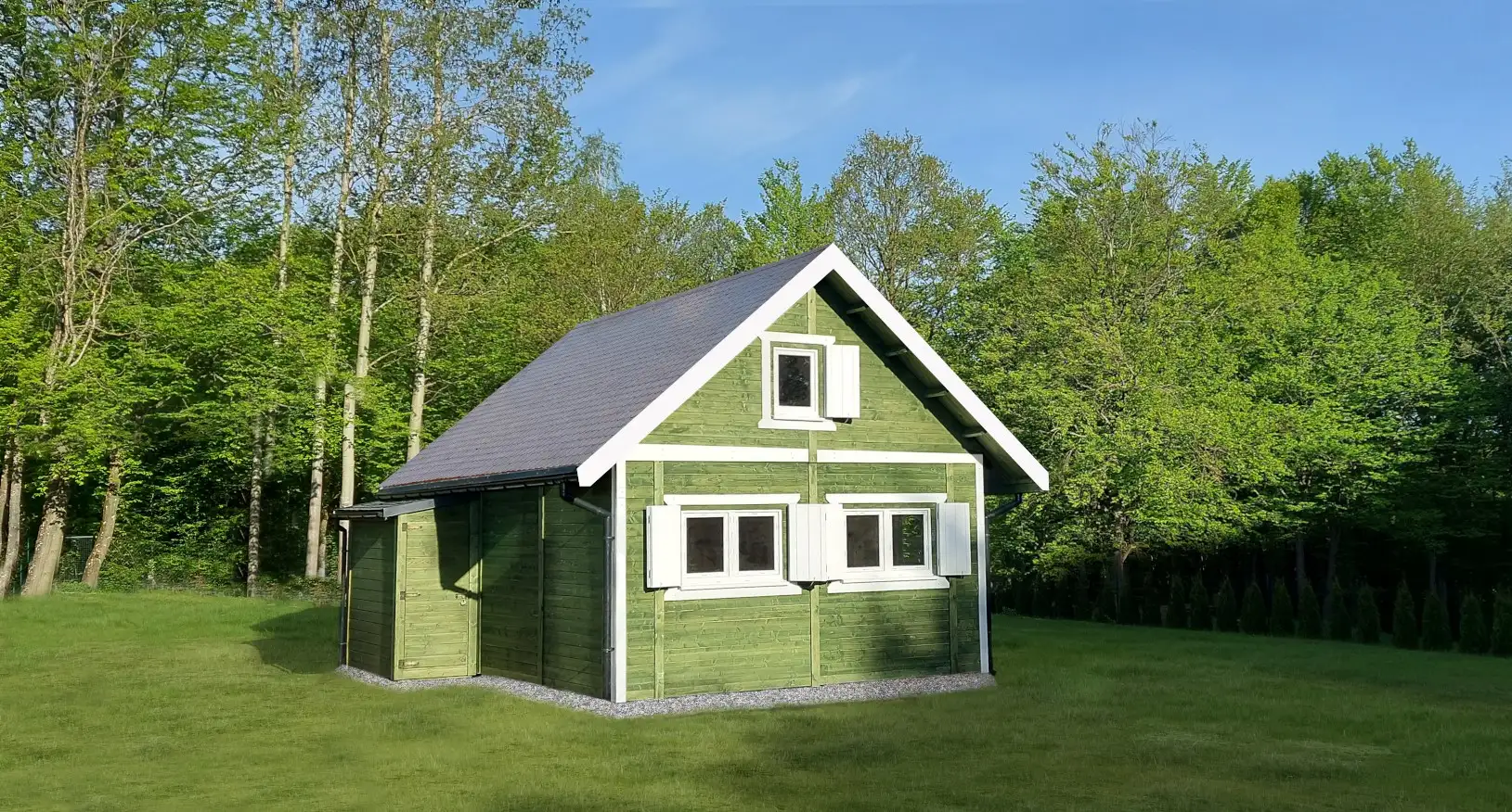 Drewniany domek rekreacyjny całoroczny CRA8 - 35 m²