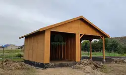 Wiata samochodowa Magda 6x5m – Garaż dla dwóch aut z pomieszczeniem gospodarczym - zdjęcie 6