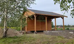 Wiata samochodowa Magda 6x5m – Garaż dla dwóch aut z pomieszczeniem gospodarczym - zdjęcie 7