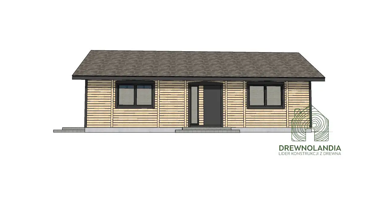 Drewniany domek rekreacyjny całoroczny CRK1 - 70 m²