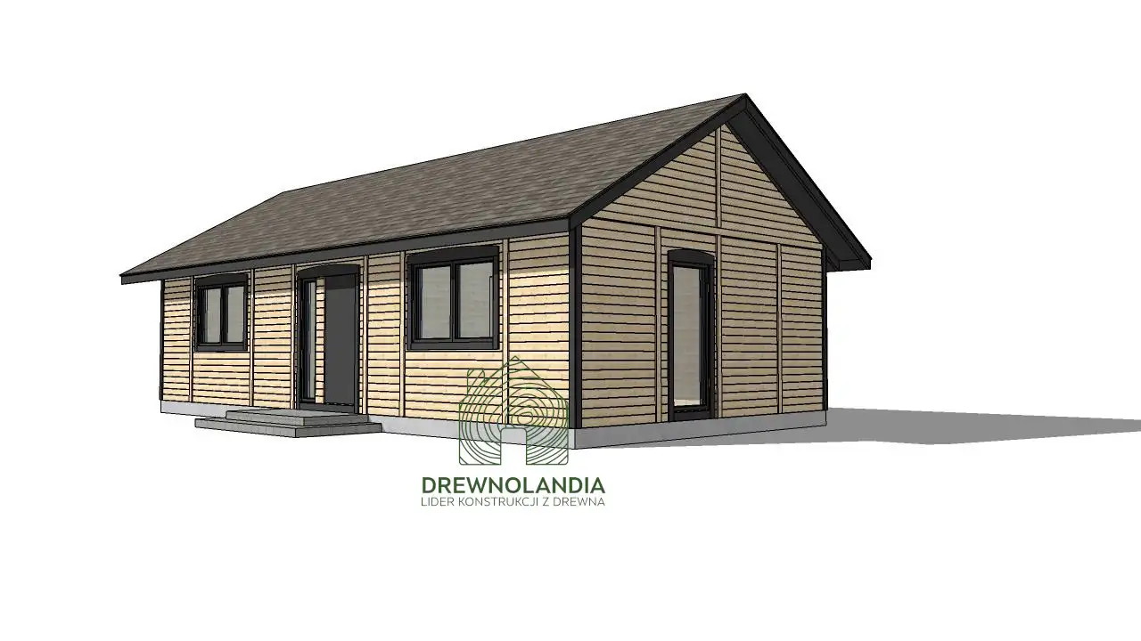 Drewniany domek rekreacyjny całoroczny CRK1 - 70 m²