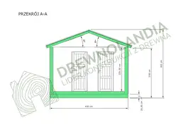 Drewniany domek rekreacyjny całoroczny CRK2 - 48 m² - zdjęcie 14
