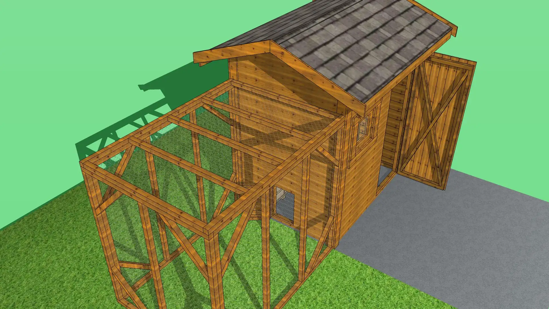 Kurnik Damian 1,5m x 4m