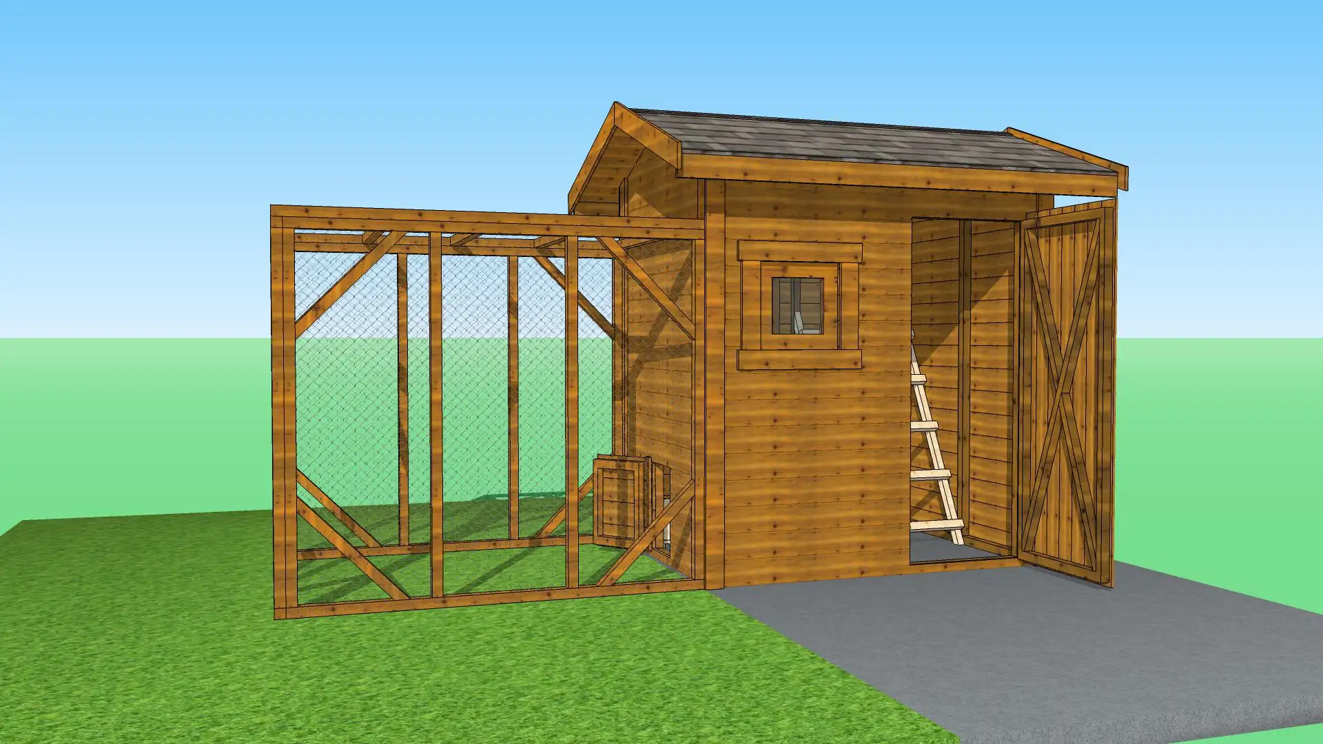 Kurnik Damian 1,5m x 4m