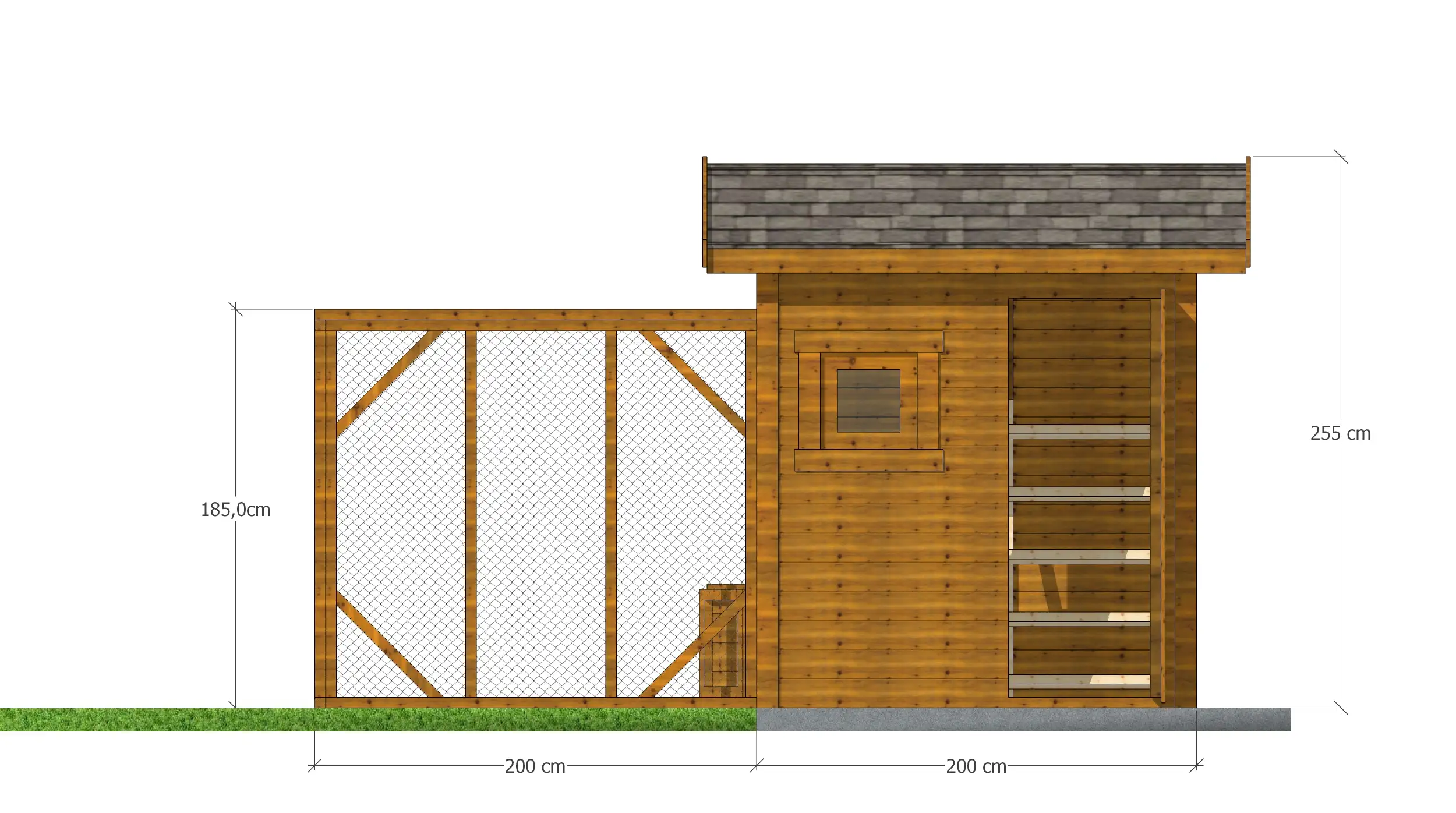 Kurnik Damian 1,5m x 4m