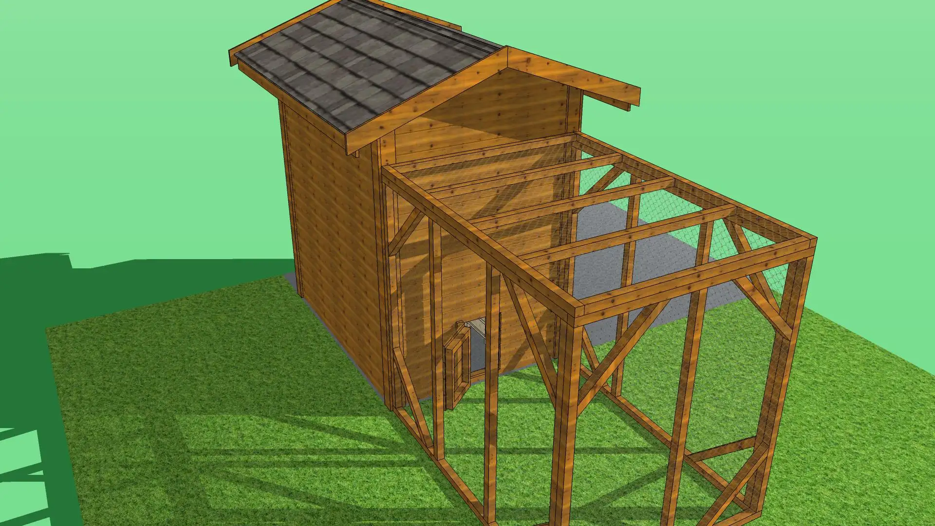 Kurnik Damian 1,5m x 4m