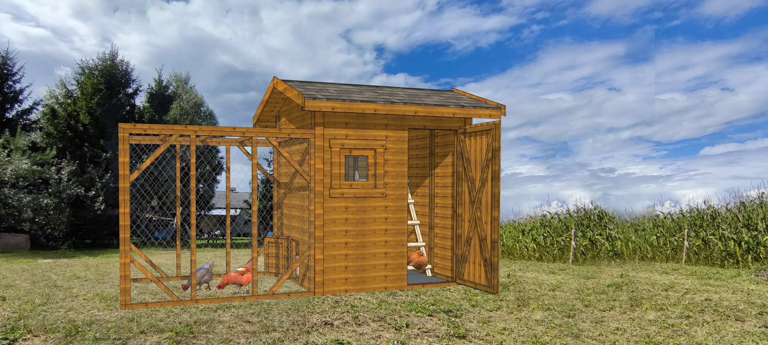 Kurnik  Damian 1,5m x 4m