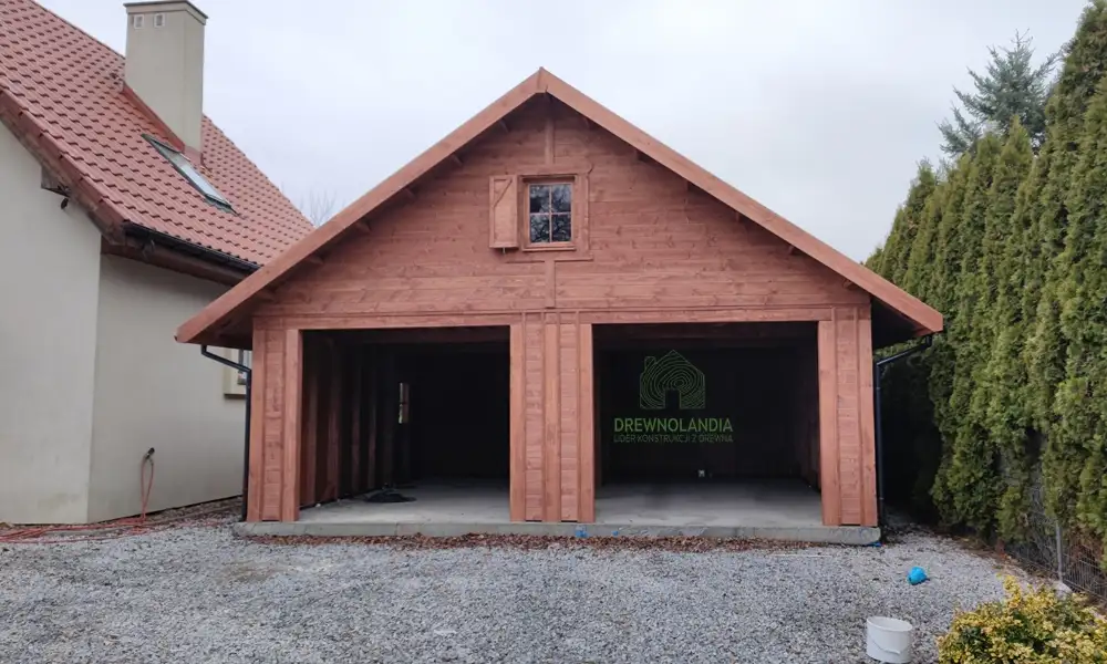 Wiata samochodowa Magda 6x5m – Garaż dla dwóch aut z pomieszczeniem gospodarczym