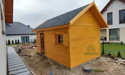 Drewniany domek na narzędzia z drewutnią Kuba 7x2m  - zdjęcie 11