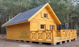 Domek z drewna Maciek II 5x5 + tars 5x3m   - zdjęcie 7