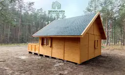 Domek z drewna Maciek II 5x5 + tars 5x3m   - zdjęcie 8